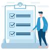 Illustration highlighting Onward Advisors' key tenets of timeliness, accuracy, and peace-of-mind